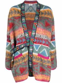 ETRO brushed-finish jacquard cardigan