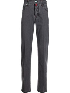 Kiton прямые джинсы с нашивкой-логотипом