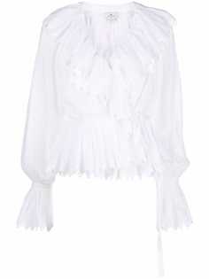 ETRO ruffle-trim blouse