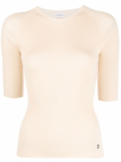 LANVIN джемпер в рубчик с рукавами три четверти