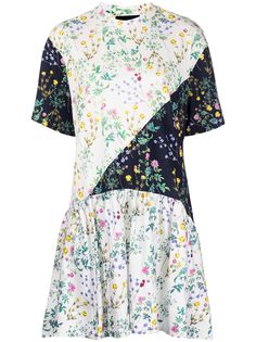 Cynthia Rowley платье из джерси в технике пэчворк