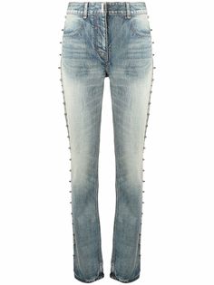 Givenchy прямые джинсы с заклепками