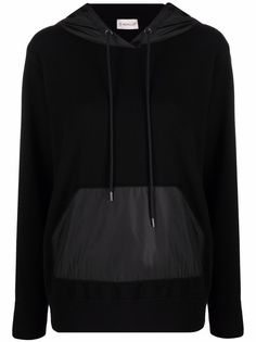 Moncler худи с контрастными вставками и логотипом