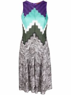 Missoni платье вязки интарсия без рукавов с узором