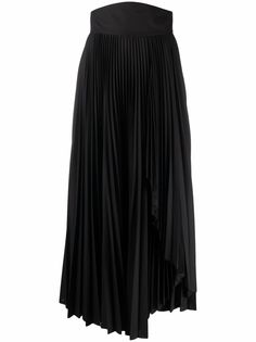 Elie Saab платье миди асимметричного кроя с плиссировкой