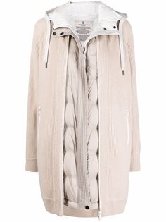Brunello Cucinelli пуховик в рубчик