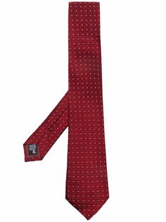 Emporio Armani жаккардовый галстук с геометричным узором