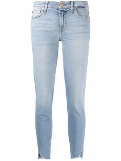 7 For All Mankind джинсы скинни с заниженной талией