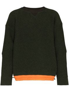Sacai x KAWS contrast-hem jumper