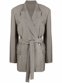 Acne Studios peak-lapel tied-waist blazer