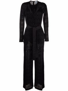 M Missoni patterned-jacquard long-sleeve jumpsuit