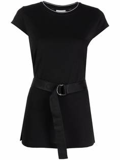 Calvin Klein футболка в рубчик с поясом