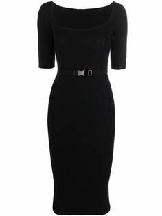 Elisabetta Franchi belted U-neck midi dress