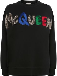 Alexander McQueen толстовка с вышитым логотипом