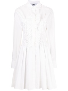 MSGM ruffle-detail shirt dress