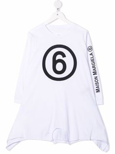 Maison Margiela logo-print jersey dress