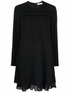 Chloé платье с длинными рукавами и вышивкой