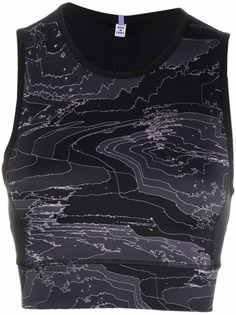 MCQ geometric print sports bra top