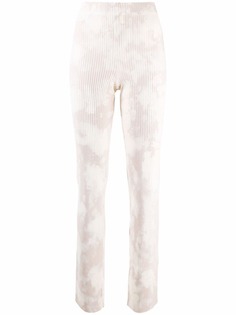 Cotton Citizen tie-dye pleated flared trousers