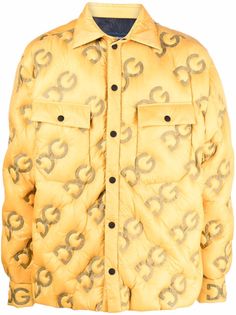 Dolce & Gabbana logo-embossed padded coat