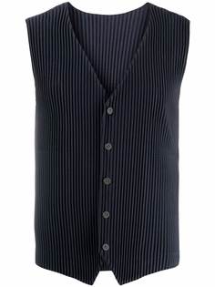 Homme Plissé Issey Miyake plissé single-breasted wasitcoat