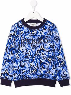 Kenzo Kids tiger-motif cotton sweatshirt