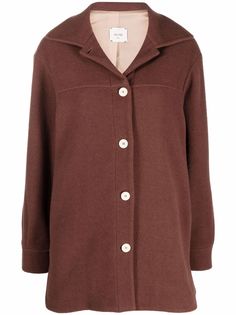 Alysi buttoned-up fringed coat