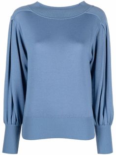 Alberta Ferretti bishop-sleeved wool jumper