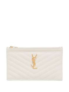 Saint Laurent стеганый клатч Monogram
