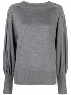 Alberta Ferretti bishop-sleeved wool jumper