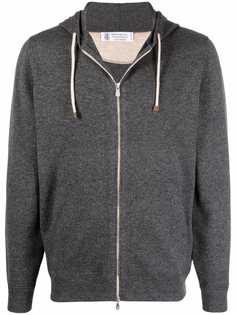 Brunello Cucinelli zip-up drawstring hoodie