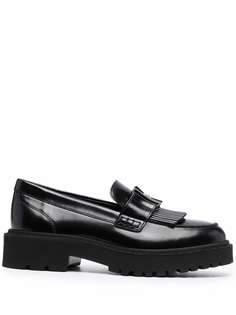 Hogan buckle-strap leather loafers