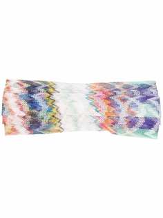 Missoni трикотажная повязка на голову с узором шеврон