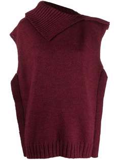 MM6 Maison Margiela asymmetric knit jumper
