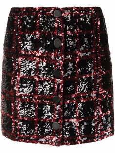 Pinko юбка с завышенной талией и пайетками