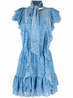 Elisabetta Franchi платье с оборками и логотипом