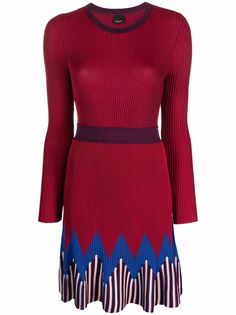 Pinko платье с узором зигзаг