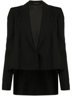 Yohji Yamamoto блейзер с асимметричным подолом