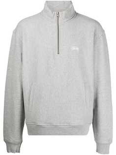 Stussy толстовка с высоким воротником на молнии