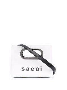 Sacai сумка-тоут размера мини с логотипом