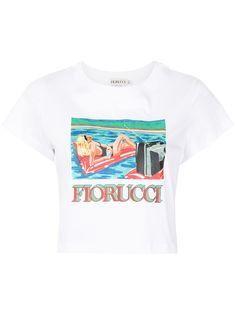 Fiorucci укороченная футболка с графичным принтом