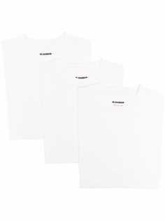 Jil Sander комплект футболок с нашивкой-логотипом