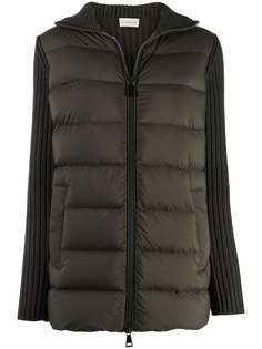 Moncler пуховик с вязаными рукавами