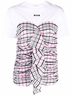 MSGM футболка со вставкой
