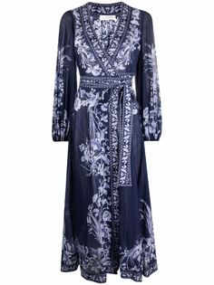 ZIMMERMANN floral-print V-neck dress