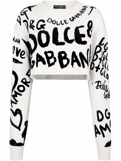 Dolce & Gabbana укороченный джемпер с логотипом