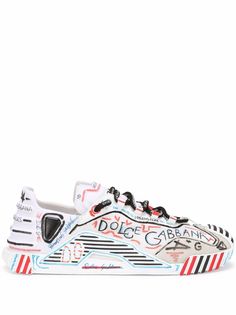 Dolce & Gabbana кроссовки с принтом граффити