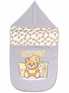 Moschino Kids конверт Teddy Bear с логотипом
