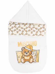 Moschino Kids конверт Teddy Bear с логотипом