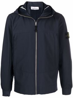 Stone Island куртка на молнии с капюшоном